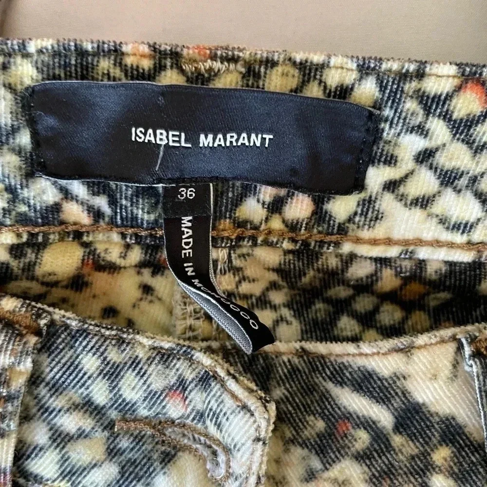 Isabel Marant snake print corduroy pants